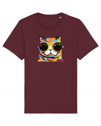 Funky Kitten Burgundy