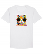 Funky Kitten Tricou mânecă scurtă guler larg Bărbat Skater