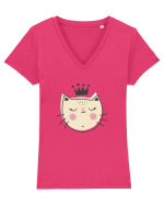 Queen Of Cats Tricou mânecă scurtă guler V Damă Evoker