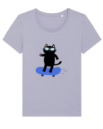 Skating Tricou mânecă scurtă guler larg fitted Damă Expresser