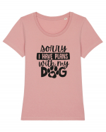 Sorry, I Have Plans With My Dog Tricou mânecă scurtă guler larg fitted Damă Expresser