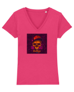 Street Style Tricou mânecă scurtă guler V Damă Evoker