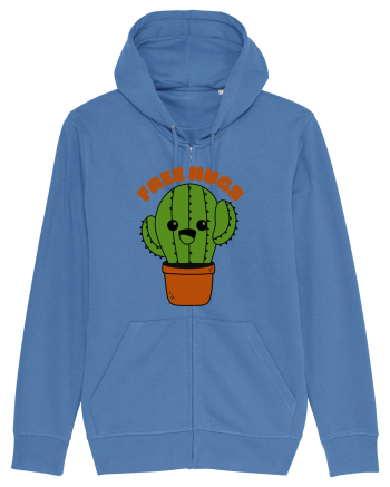 Free Hugs Kawaii Cactus Bright Blue