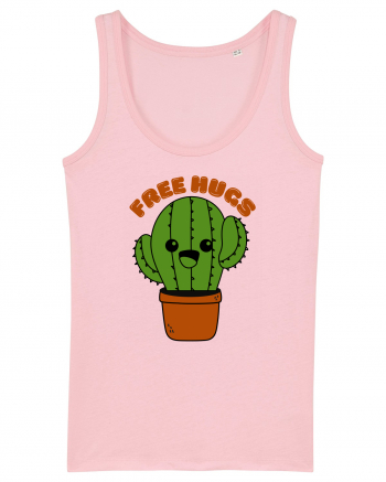 Free Hugs Kawaii Cactus Cotton Pink