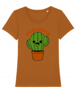 Free Hugs Kawaii Cactus Tricou mânecă scurtă guler larg fitted Damă Expresser