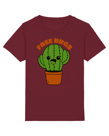 Free Hugs Kawaii Cactus Burgundy