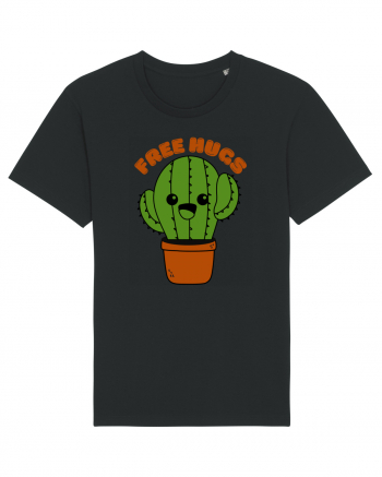 Free Hugs Kawaii Cactus Black