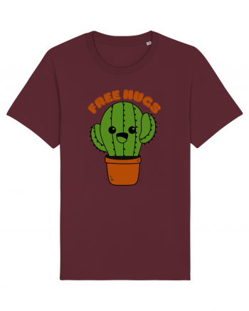 Free Hugs Kawaii Cactus Burgundy