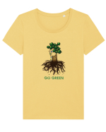 Go Green ! Tricou mânecă scurtă guler larg fitted Damă Expresser