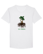 Go Green ! Tricou mânecă scurtă guler larg Bărbat Skater