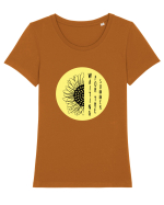 Așteptând Vara  Tricou mânecă scurtă guler larg fitted Damă Expresser