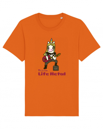 Funny Rock Unicorn Bright Orange