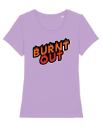 Burnt out Tricou mânecă scurtă guler larg fitted Damă Expresser