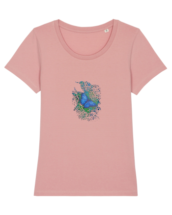 Fluture albastru Morpho desen manual animale rare Canyon Pink