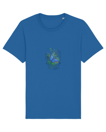 Fluture albastru Morpho desen manual animale rare Royal Blue