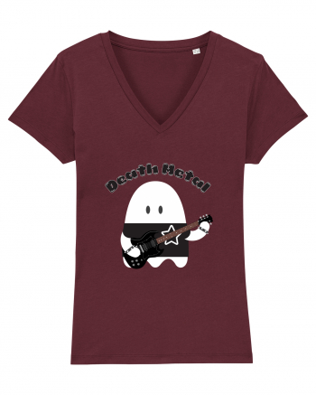 Funny Kawaii Metal Ghost Burgundy