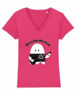 Funny Kawaii Metal Ghost Tricou mânecă scurtă guler V Damă Evoker