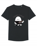 Funny Kawaii Metal Ghost Tricou mânecă scurtă guler larg Bărbat Skater