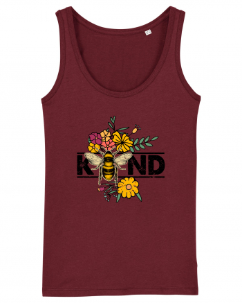 Bee Kind Wild Flower Vintage Burgundy