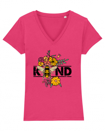 Bee Kind Wild Flower Vintage Raspberry