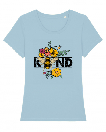 Bee Kind Wild Flower Vintage Sky Blue