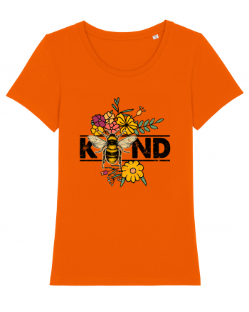 Bee Kind Wild Flower Vintage Bright Orange