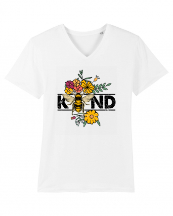 Bee Kind Wild Flower Vintage White