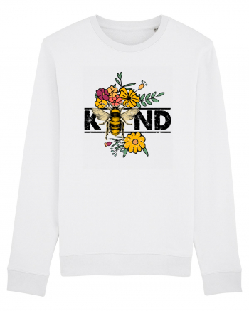 Bee Kind Wild Flower Vintage White