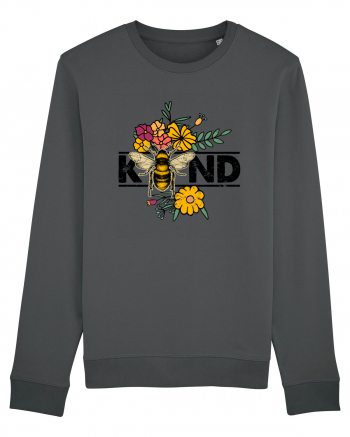 Bee Kind Wild Flower Vintage Anthracite