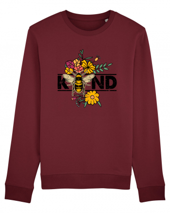 Bee Kind Wild Flower Vintage Burgundy