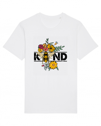 Bee Kind Wild Flower Vintage White