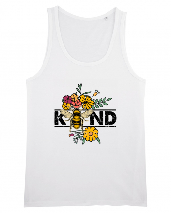 Bee Kind Wild Flower Vintage White