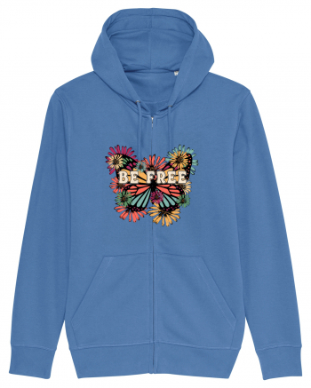 Be Free Butterfly Retro Bright Blue