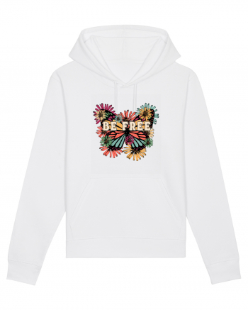 Be Free Butterfly Retro White