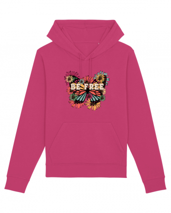 Be Free Butterfly Retro Raspberry