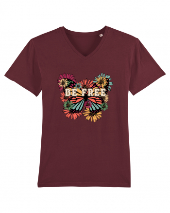 Be Free Butterfly Retro Burgundy