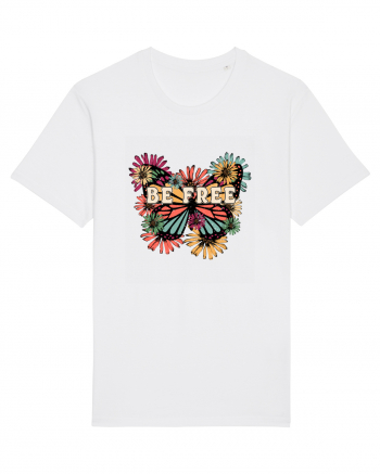 Be Free Butterfly Retro White