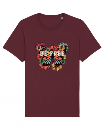 Be Free Butterfly Retro Burgundy