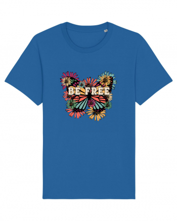 Be Free Butterfly Retro Royal Blue