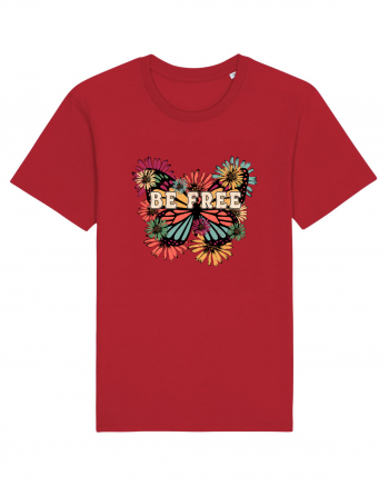 Be Free Butterfly Retro Red