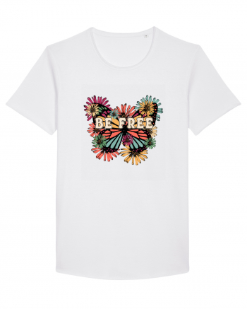 Be Free Butterfly Retro White