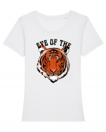 Eye Of The Tiger Retro Tricou mânecă scurtă guler larg fitted Damă Expresser