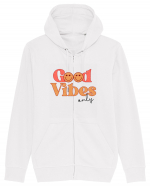 Good Vibes Only Retro Hanorac cu fermoar Unisex Connector