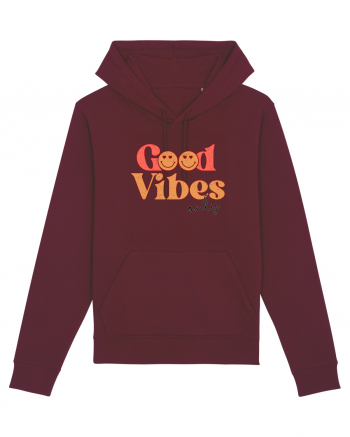 Good Vibes Only Retro Burgundy