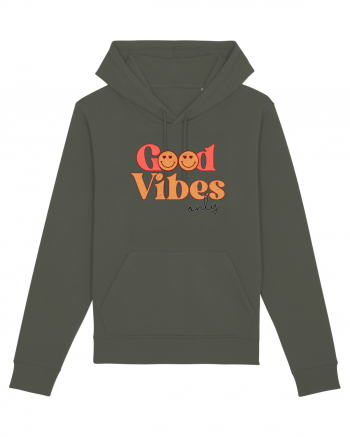 Good Vibes Only Retro Khaki