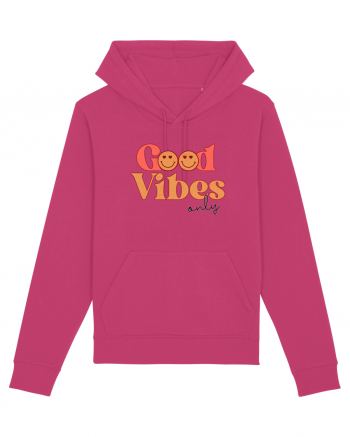 Good Vibes Only Retro Raspberry