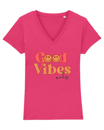 Good Vibes Only Retro Raspberry