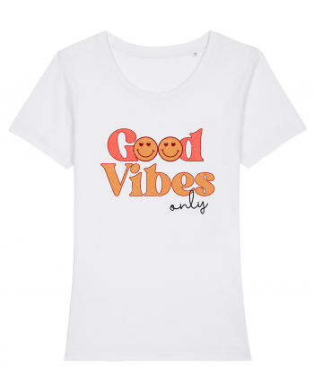 Good Vibes Only Retro White