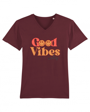 Good Vibes Only Retro Burgundy