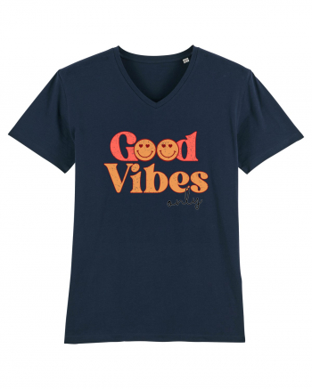 Good Vibes Only Retro French Navy